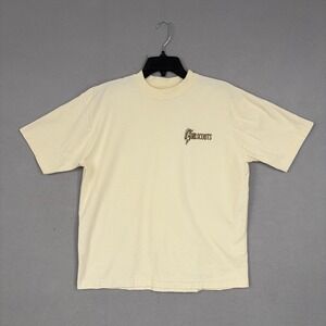 Vintage Girl Scouts Shirt Womens 1X Yellow Beige USA Embroidered Graphic 90s